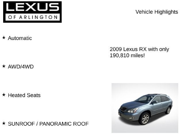 2009 Lexus RX AWD 4dr