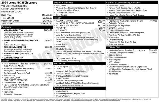 2024 Lexus NX LUXURY AWD