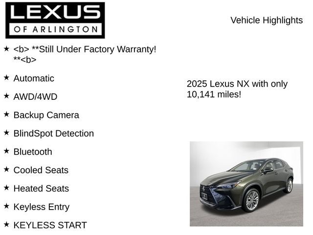 2025 Lexus NX 350h LUXURY AWD