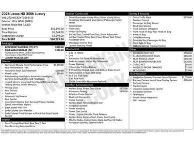 2026 Lexus NX 350h NX 350h Luxury