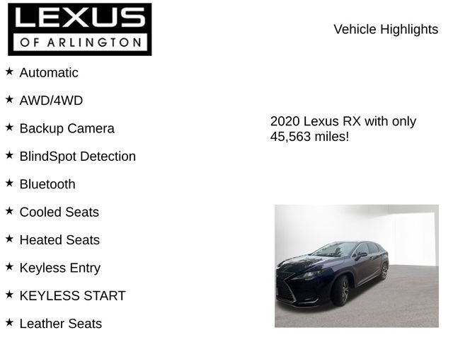 2020 Lexus RX 350 RX 350