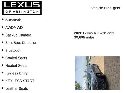 2020 Lexus RX 350 RX 350