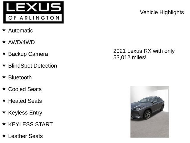 2021 Lexus RX 350 RX 350