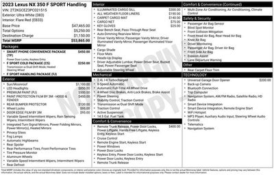 2023 Lexus NX NX 350 F SPORT Handling