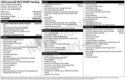 2025 Lexus NX NX 350 F SPORT Handling