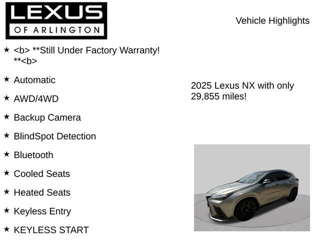 2025 Lexus NX 350 NX 350 F SPORT Handling