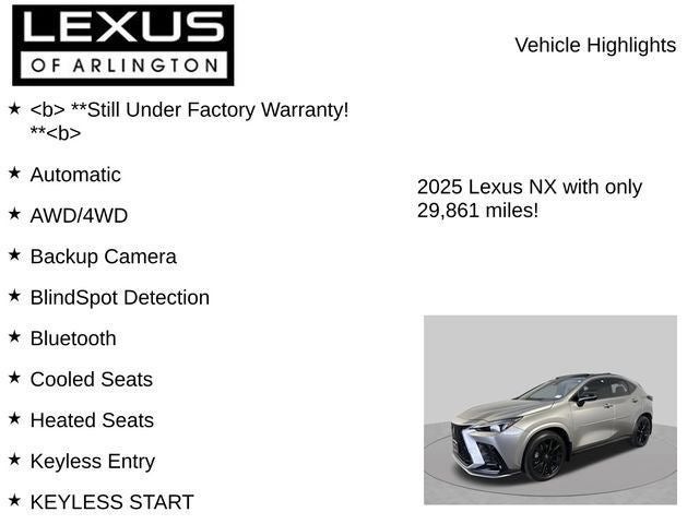 2025 Lexus NX NX 350 F SPORT Handling