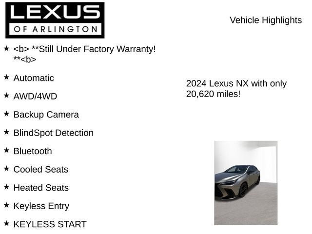 2024 Lexus NX 350 NX 350 F SPORT Handling