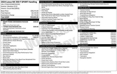 2024 Lexus NX 350 NX 350 F SPORT Handling