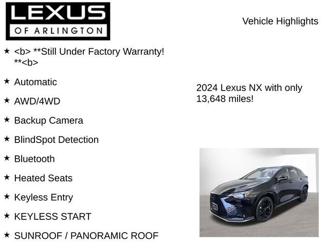 2024 Lexus NX 350 NX 350 F SPORT Handling