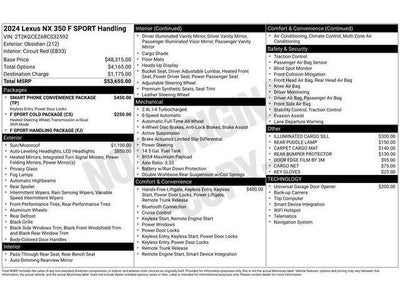2024 Lexus NX 350 NX 350 F SPORT Handling