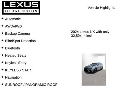 2024 Lexus NX 350 NX 350 F SPORT Handling