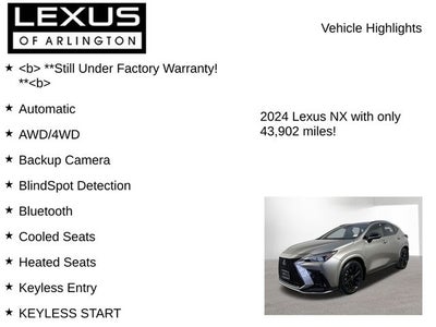 2024 Lexus NX 350 F SPORT HANDLING AWD