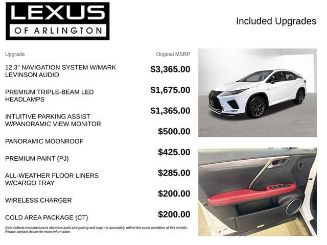 2021 Lexus RX 350 F SPORT PERFORMANCE