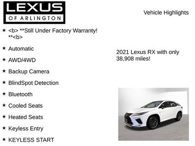 2021 Lexus RX 350 F SPORT PERFORMANCE