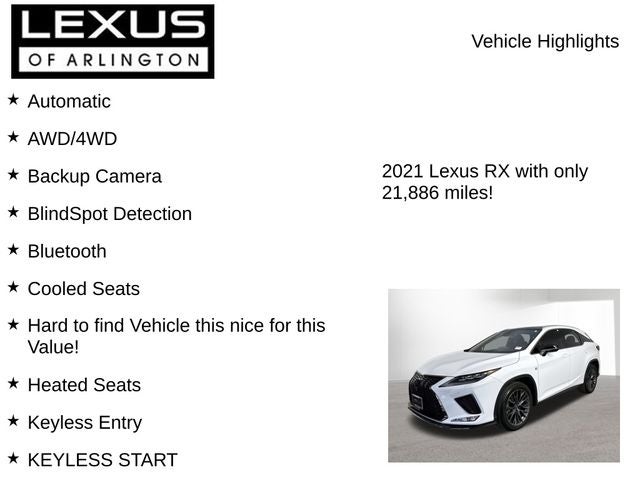 2021 Lexus RX 350 F SPORT PERFORMANCE