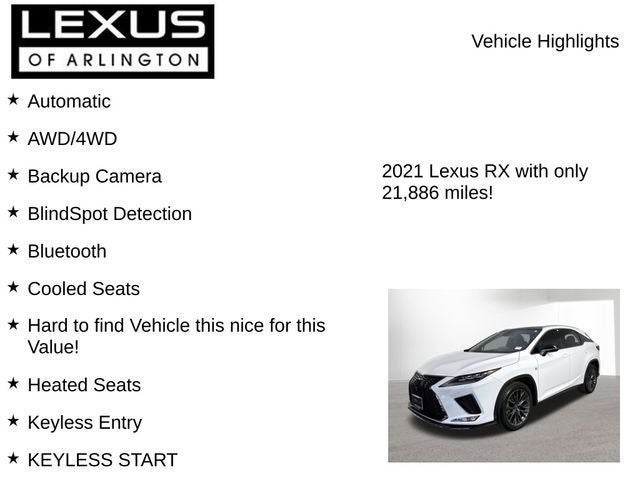 2021 Lexus RX 350 F SPORT PERFORMANCE
