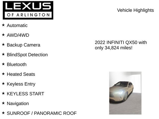 2022 INFINITI QX50 LUXE