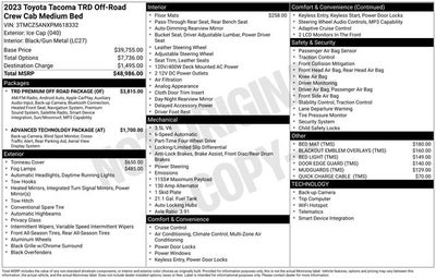 2023 Toyota Tacoma TRD Off-Road V6