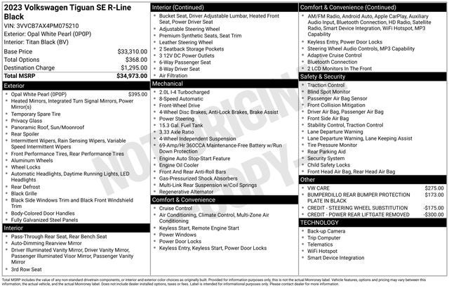 2023 Volkswagen Tiguan SE R-Line Black