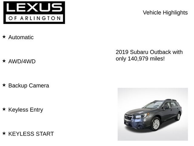2019 Subaru Outback 2.5i