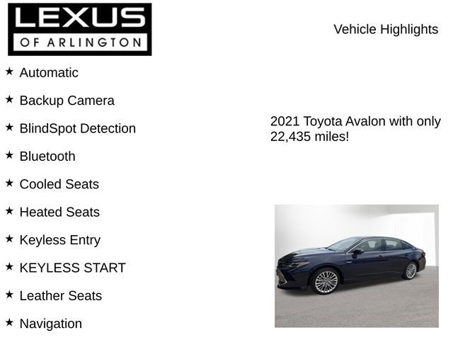 2021 Toyota Avalon Hybrid Limited