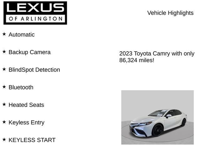 2023 Toyota Camry XSE