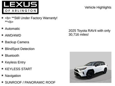 2025 Toyota RAV4 Hybrid Hybrid XSE
