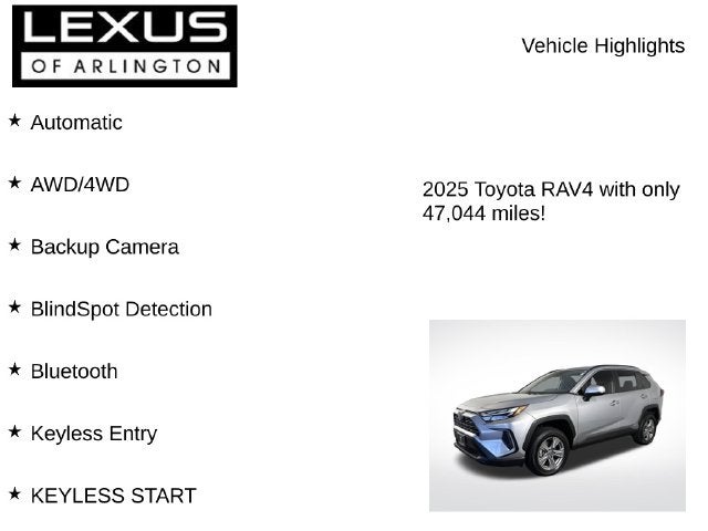 2025 Toyota RAV4 Hybrid Hybrid XLE