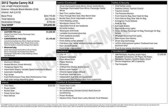 2012 Toyota Camry L