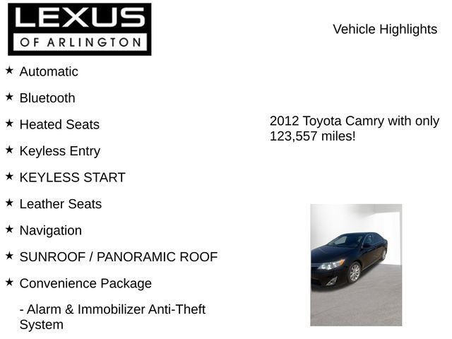 2012 Toyota Camry L
