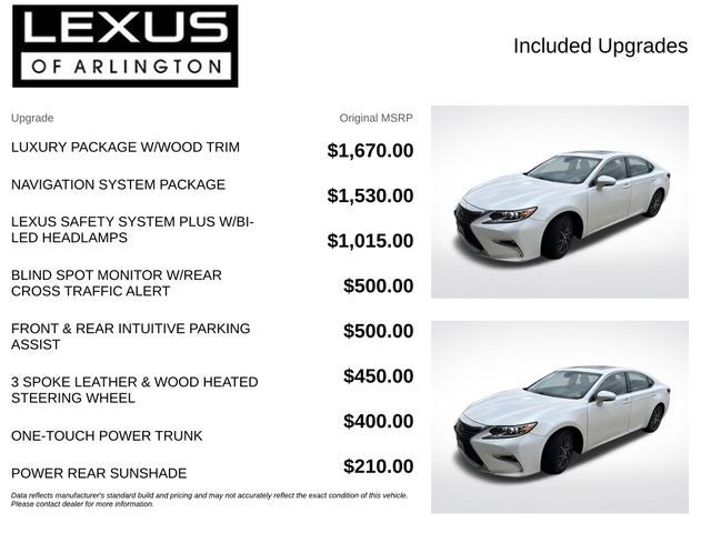 2016 Lexus ES 4dr Sdn