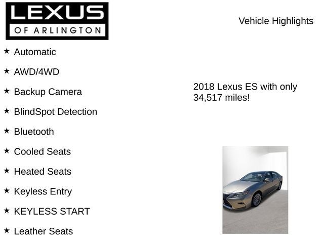 2018 Lexus ES 350 ES 350