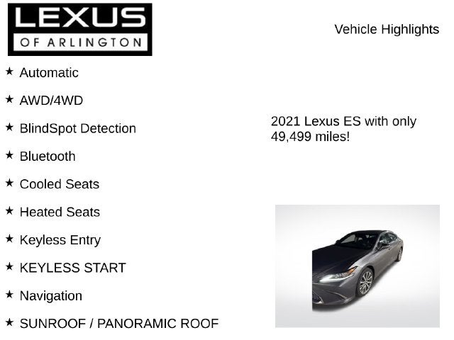 2021 Lexus ES ES 250