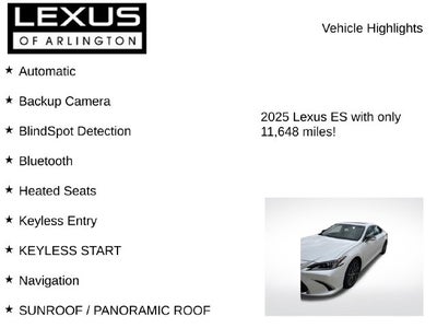 2025 Lexus ES ES 350