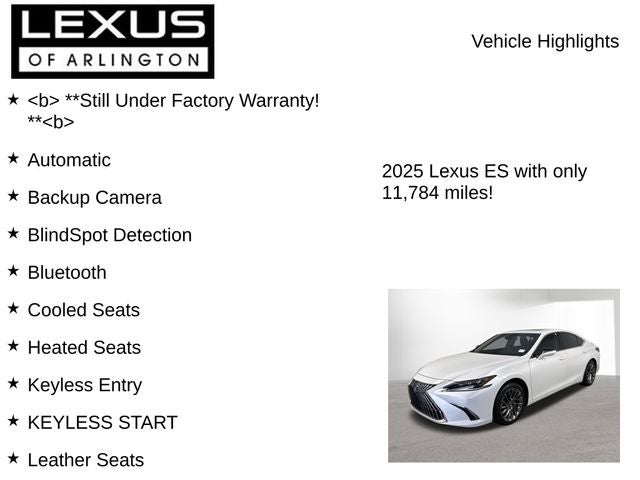 2025 Lexus ES ULTRA LUXURY