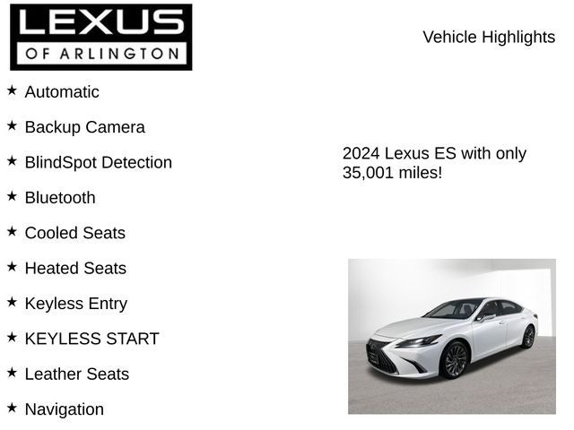 2024 Lexus ES 350 ULTRA LUXURY