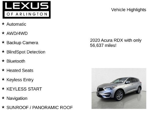 2020 Acura RDX w/Technology Pkg
