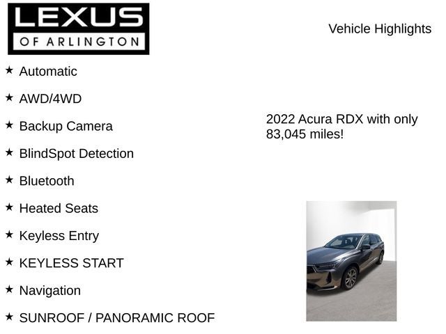 2022 Acura RDX w/Technology Package