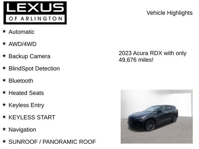 2023 Acura RDX w/A-Spec Package