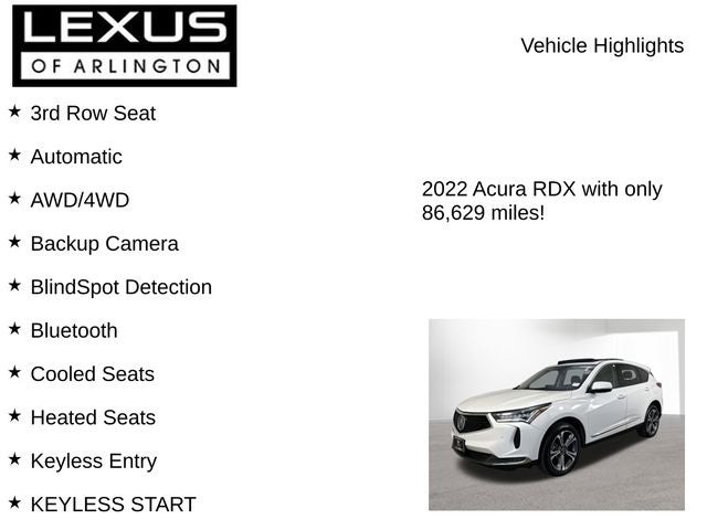 2022 Acura RDX w/Advance Package