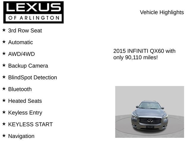 2015 INFINITI QX60 AWD 4dr
