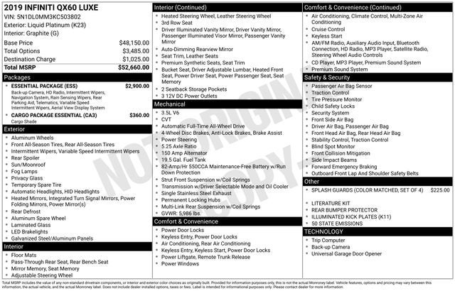 2019 INFINITI QX60 LUXE
