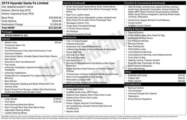 2019 Hyundai Santa Fe Limited