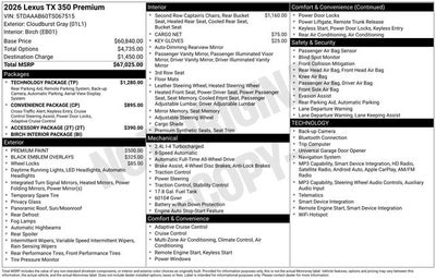 2026 Lexus TX 350 Premium