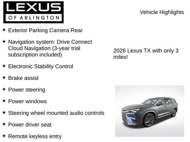 2026 Lexus TX TX 350 Luxury