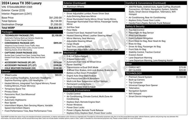 2024 Lexus TX 350 TX 350