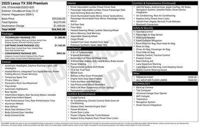 2025 Lexus TX PREMIUM AWD