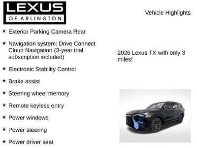 2026 Lexus TX TX 350 Premium