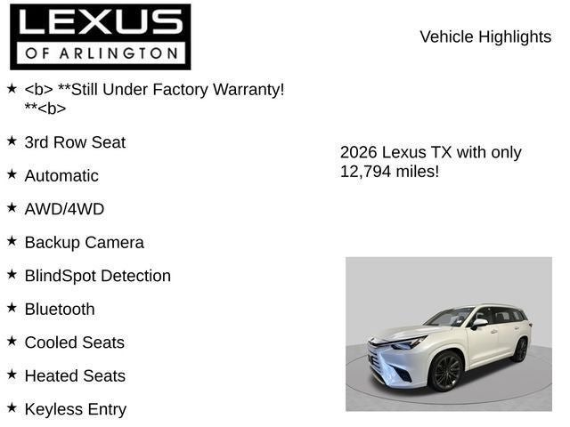 2026 Lexus TX TX 350 Luxury